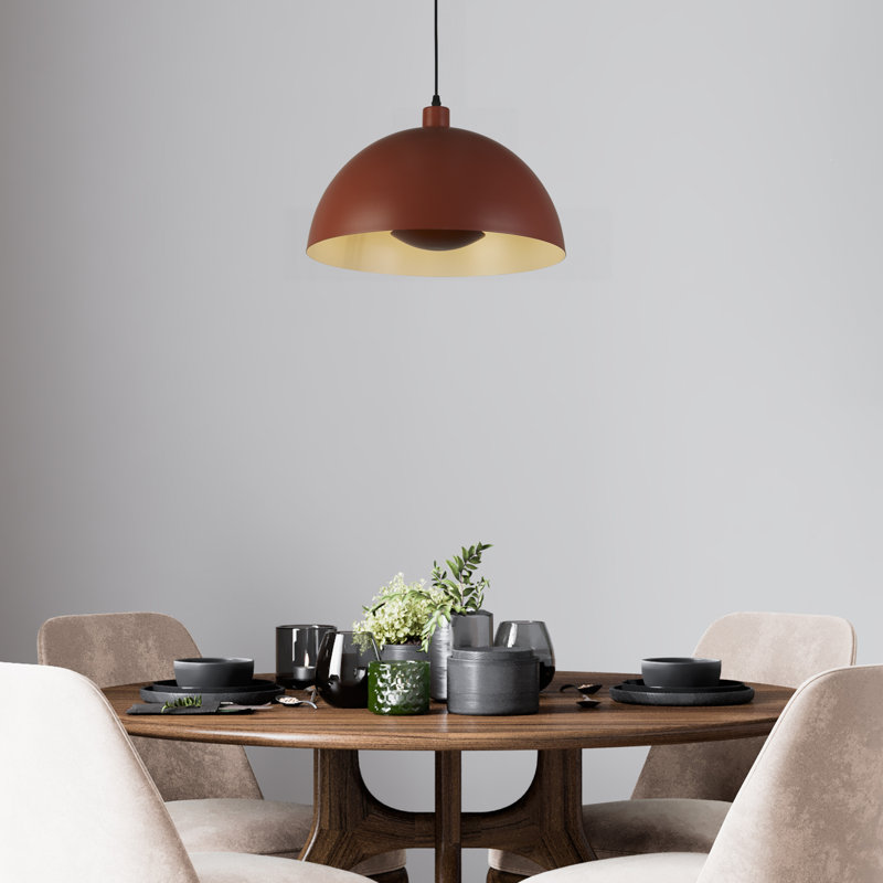 Palanga 1 - Light Pendant, Orange, 20.5cm H x 25cm W, Orange