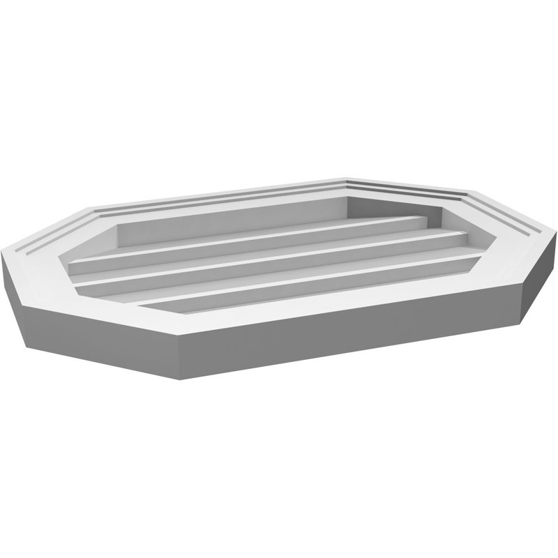 Évent horizontal gondole allongé en surface octogonal Signature, H 14 po x l 20 po x P 1,5 po