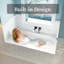 Baignoire encastrée 60 po x 32 po à surface solide avec design intérieur ovale