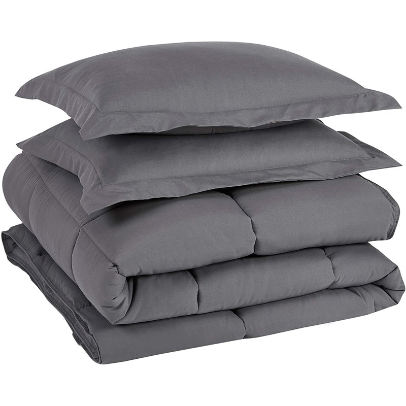 Gray Queen Down Alternative Microfiber Comforter Set