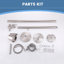 86"H Multifunctional Outdoor Shower 304 Stainless Steel Freestanding Outdoor Shower With Rainfall Shower Head With Handheld Shower With Temperature Control