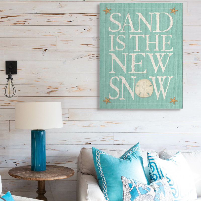 «Sand Is The New Snow», étoile de mer d'hiver nautique, H 48 po x l 36 po, Toile tendue