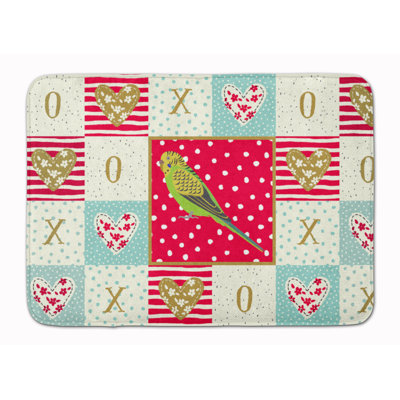 Tapis de cuisine à mousse mémoire perruche love Frogertha
