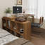 Bureau rectangulaire brun en bois massif-553442862
