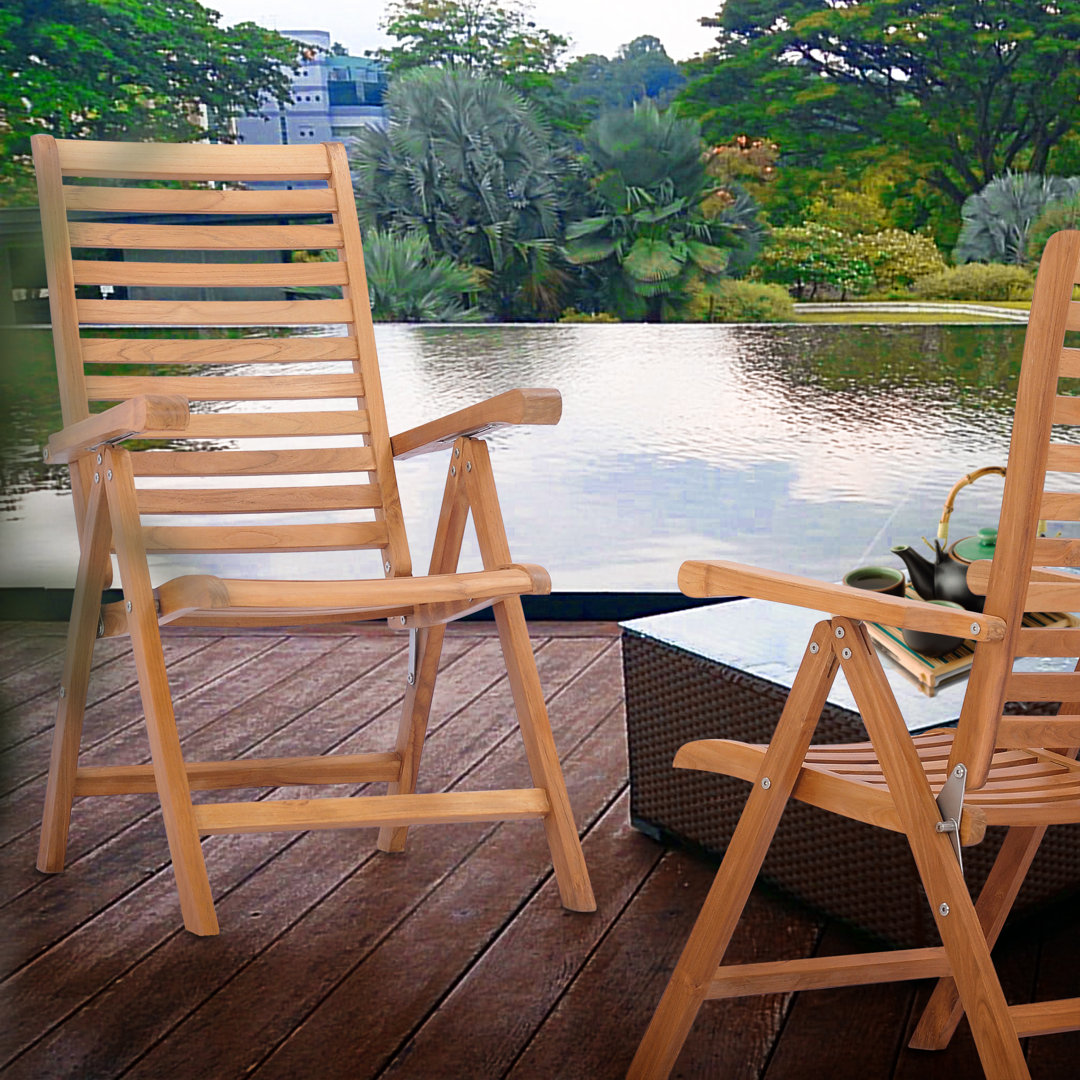 Francisco Teak Wood Outdoor Dining Armchair Darby Home Co