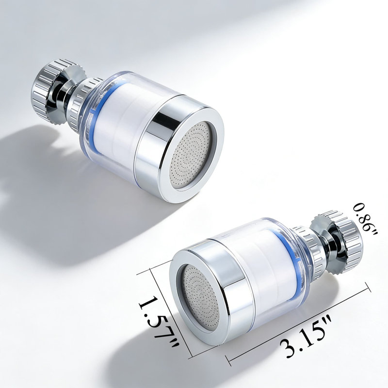 Filtre à eau rotatif à 360 degrés avec filtration avancée pour les éviers de cuisine et de salle de bain, élimine les métaux lourds, le chlore et les impuretés de l'eau dure