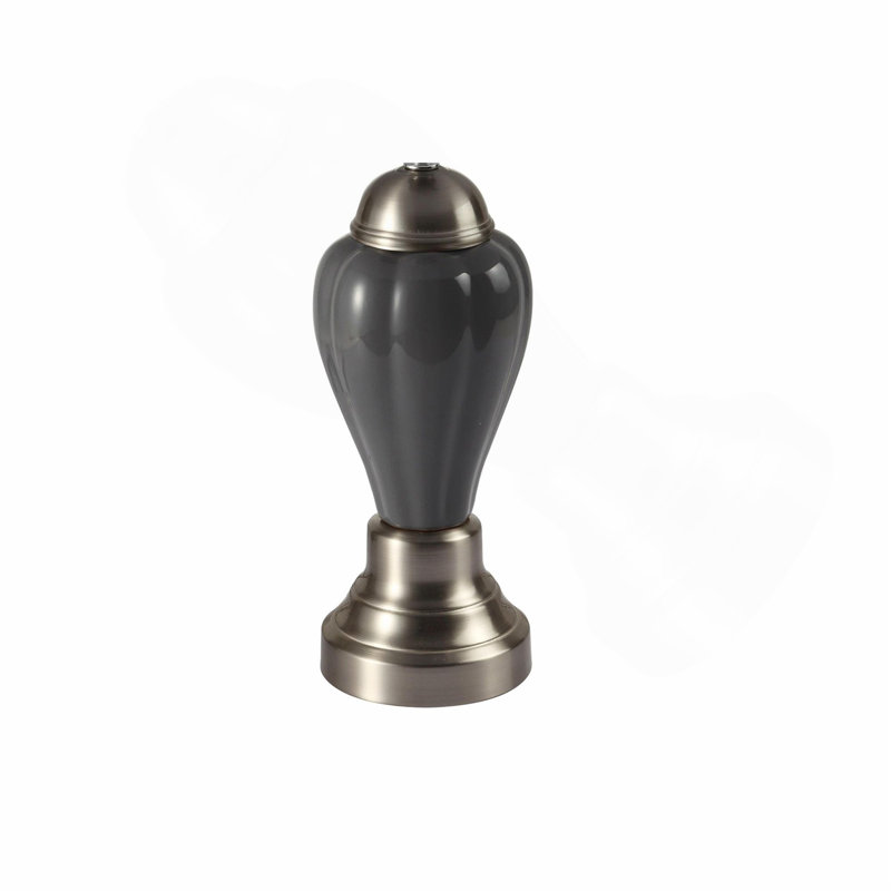 Lampe de table artisanale élégante 1Pc, Noir / argenté, Rotary Socket, Black