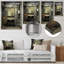 «Gray Industrial Minimalist Bath I» - Art mural en métal pour salle de bain-101154563