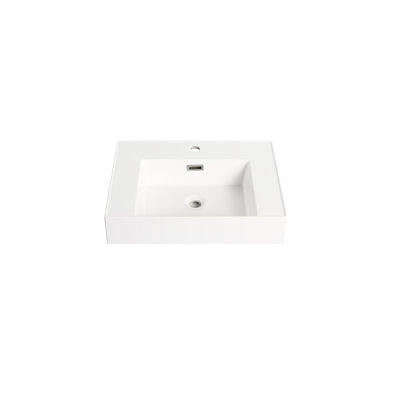 Resin Basin For Bathroom - American White Oak Feature, 39.95 Lb Weight, 17.86 In. Width X 23.9 Depth 5.06 Height, Smooth And Stain- Vanity Bath Characteristic, Hygienic Design