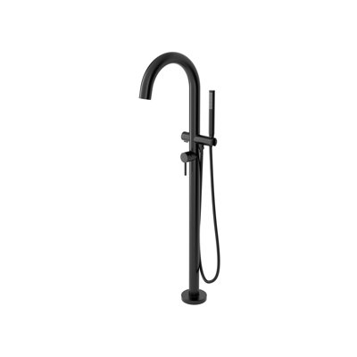 1 Tub Filler with Hand Shower and Diverter Tub Faucet