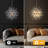 8-Light Gold Dandelion Firework Chandelier with Plug-In Cord & Switch, Dimmable, Ideal for Living Room, Dining & Entryway-1134471660