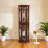 Corner Curio Cabinet with Light And adjustable Shelf-16167717