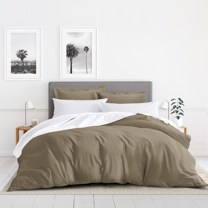 Ensemble de housse de couette 3 pièces Lavanya, Housse de couette pour grand lit et 2 taies décor, Chameau