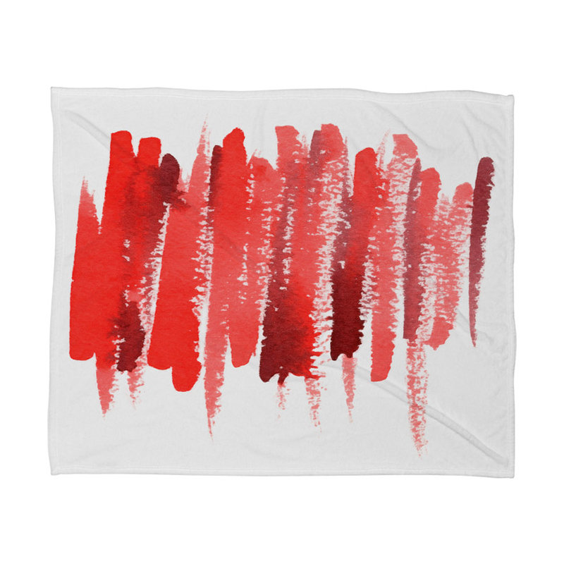 Jeté de touches rouges