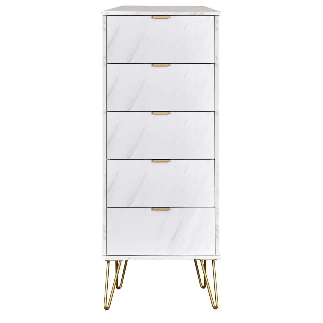 Fully Assembled Suri 5 Drawer 45Cm W