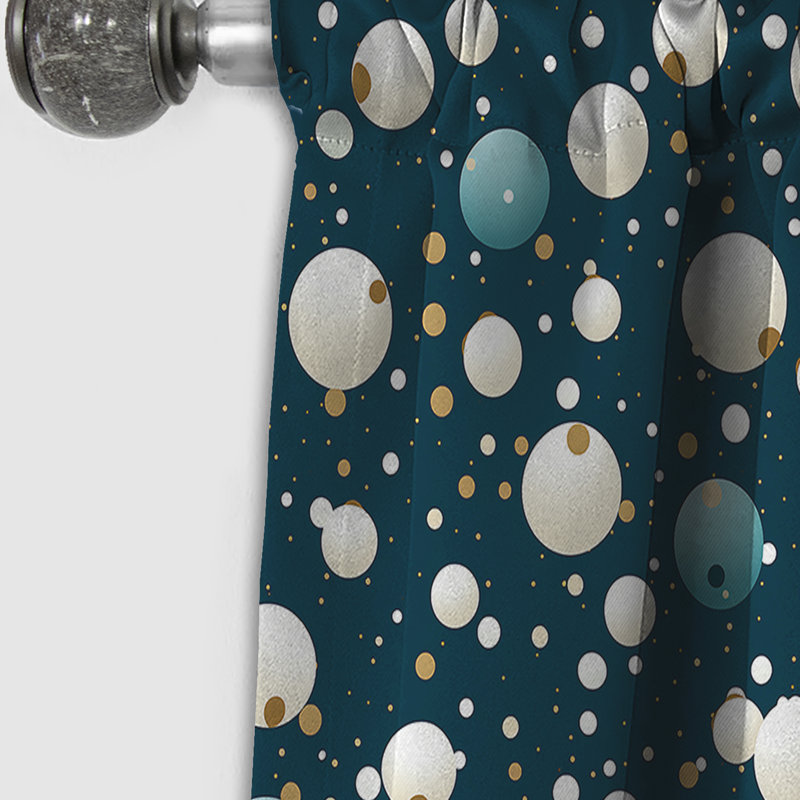 Motif à pois Nautique Allure - rideau abstrait - rideau occultant - 1 panneaux, L 52 po x L 90 po