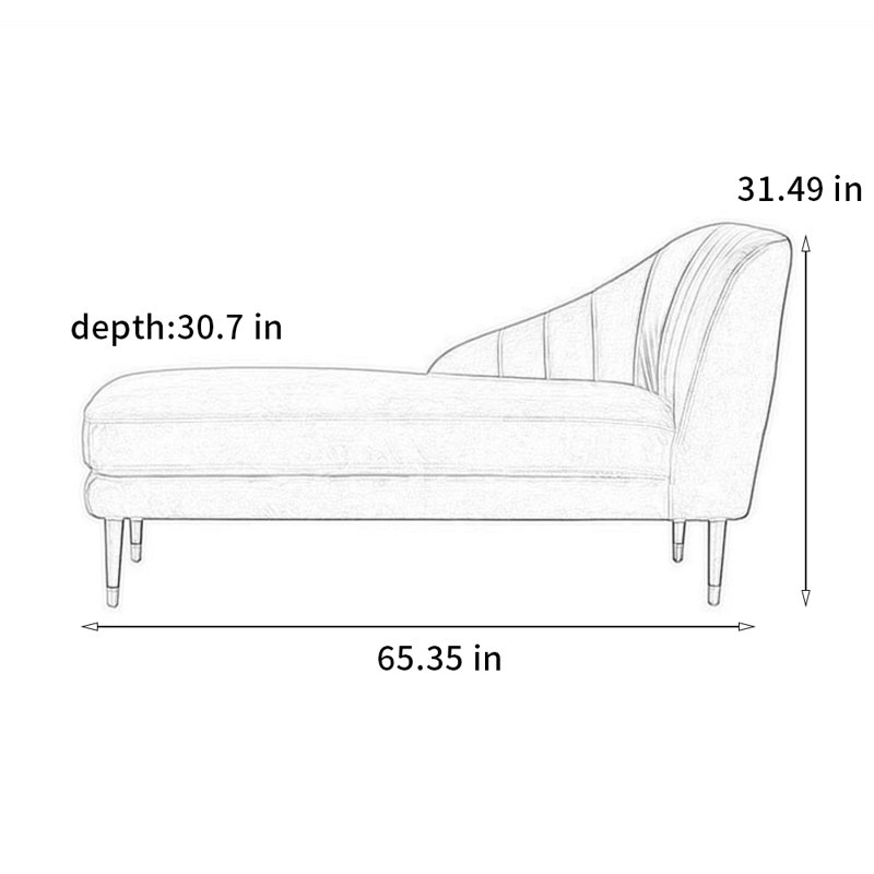 Chaise moderne et élégante, Orienté à droite, Gris bleu