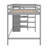 Full Size Loft Bed With Wardrobe-317326500