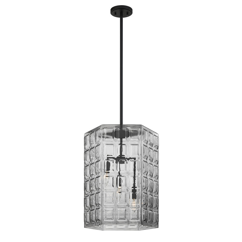 Torrix 3-Light Pendant in Matte Black, Matte Black
