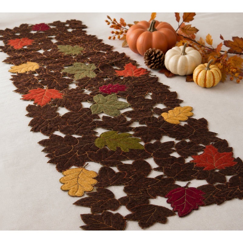 Forest Floral Thanksgiving Table Runner, 70" L x 13" W