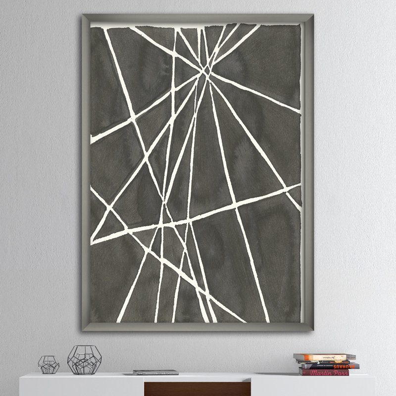 « minimal graphics ii », impression sur toile, Cadre argenté, H 46 po x l 36 po x P 1,5 po