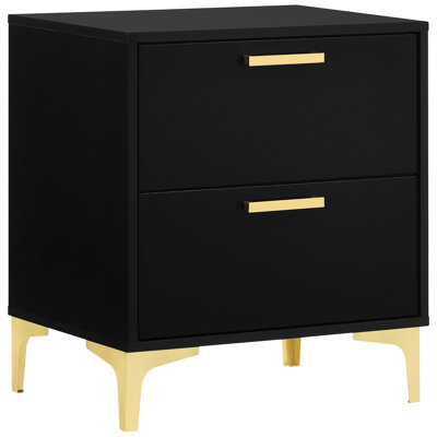 Nightstand With 2 Drawers For Bedroom - Spacious Storage, Design, Joints Feature In Drawers, Ample Storage Space, Style,