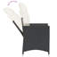  Ensemble de 2 chaises de jardin inclinables noires