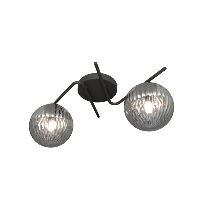 Danetta Flush Mount, Matte Black/Graphite