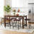Faux Leather Tufted Counter Stools Set of 12,Dark Brown-1716378380-1716378381