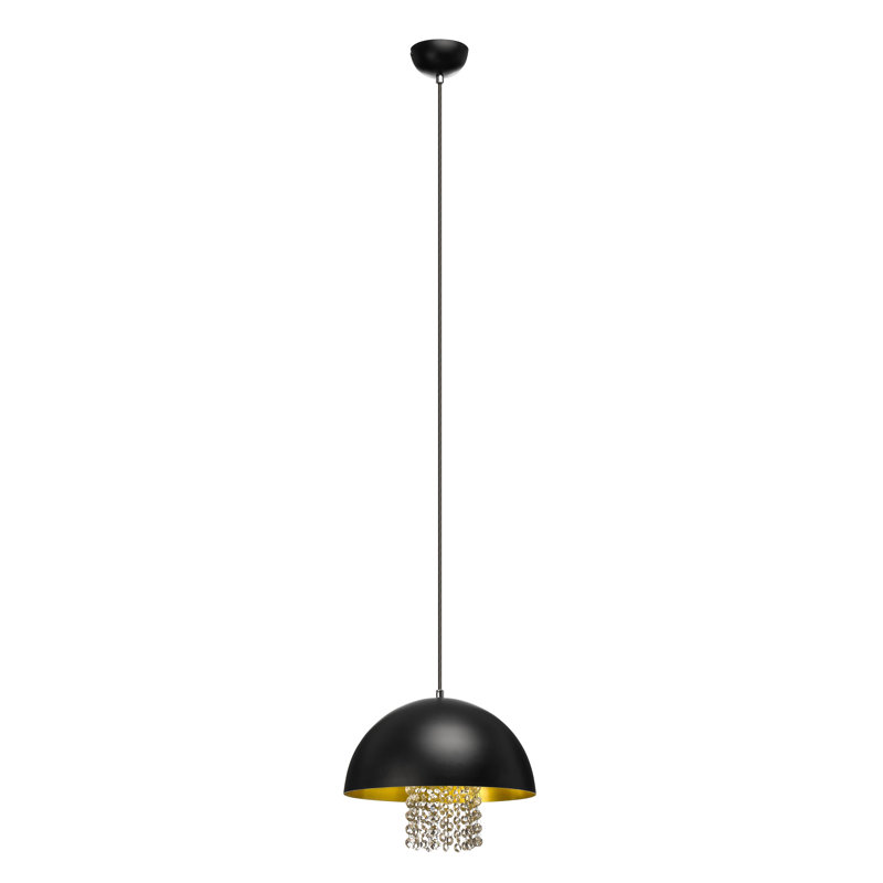1 - Light Black Dome Pendant