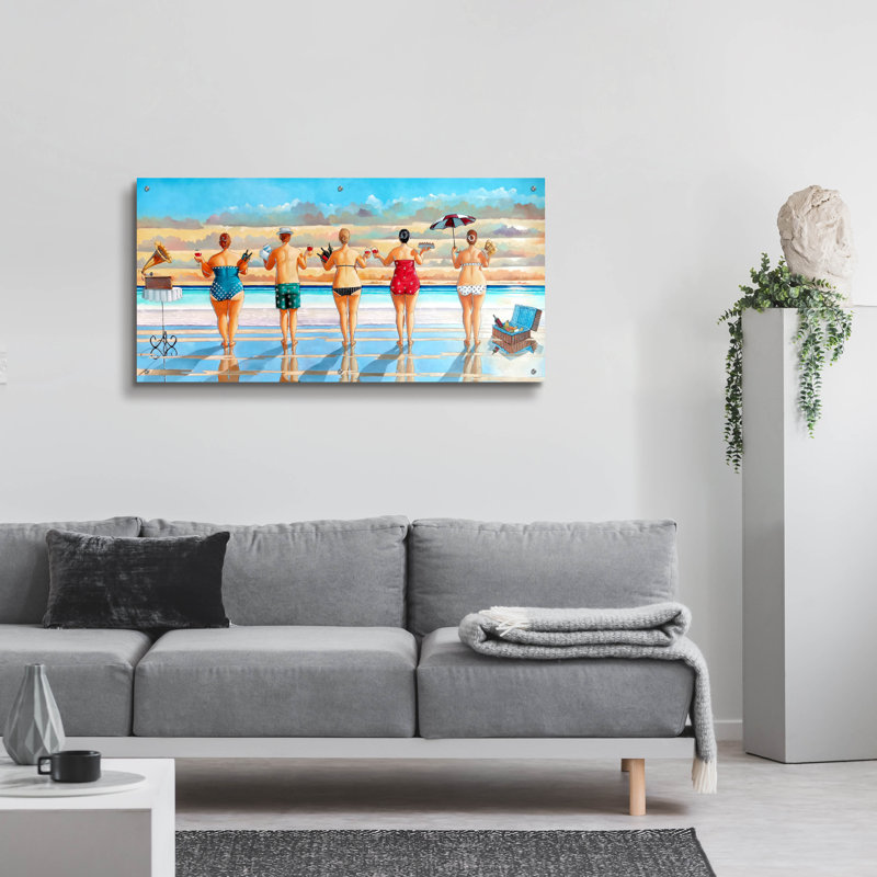 Art mural en verre Rosecliff Heights, H 24 po x l 48 po