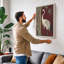Crane Among Bamboo Japandi - Wrapped Canvas-723990262-723990253