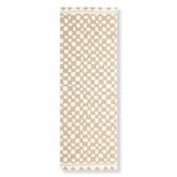 Wool Checkered Area Rug in Beige/Ivory