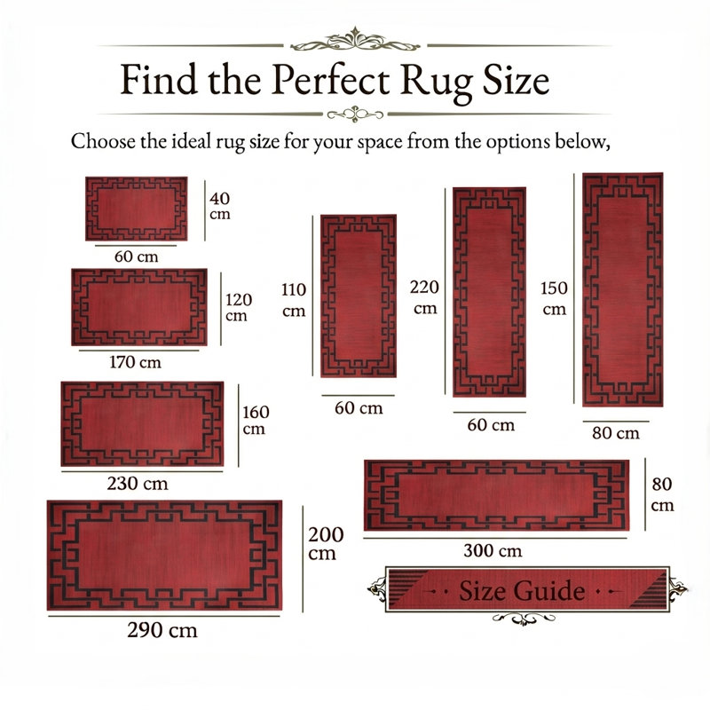 Aspire Homeware Red Geometric Area Rug Modern Indoor Carpet, Rectangle 120 x 170 cm