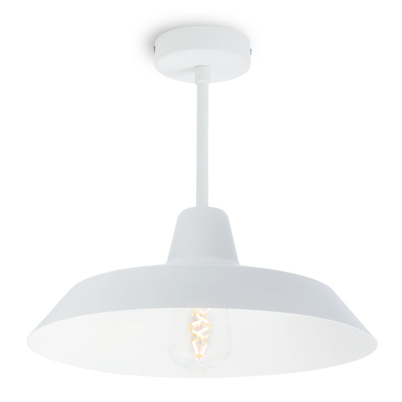 Cinco Basic Semi Flush Mount, White, White/White