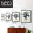 Indigo Floral Vase II Framed Print - Solid Wood-1639895974-1639895972