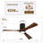 42 in. 3 - Blade Solid Wood Flush Mount Ceiling Fan with LED Light and Remote Control-1476598119-1476598138