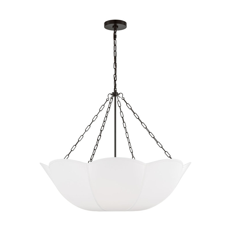 Stassi 4-Light Chandelier, 26.875" H x 32" W x 32" D, Aged Iron, 4 Lights