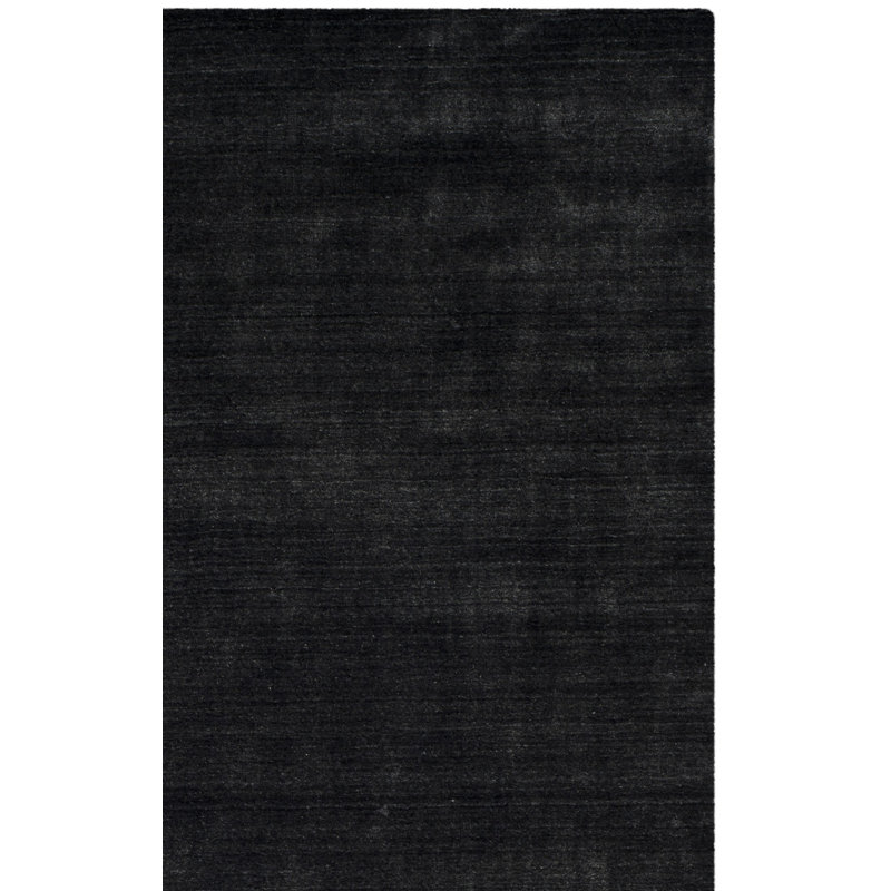 Tapis anthracite tissé à la main Mcelroy, Rectangle 3 pi x 5 pi