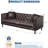 Leather Couch, Handmade Button Tufted 3 Seater Sofa, Chesterfield Sofa with Deep Seat and 2 Pillows, Leather Sofa for Living Room Apartment, Office-460431319