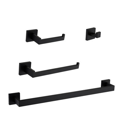 Bathroom 4 Hardware Kit - Stainless Steel Material, Smooth Surface, Prevents Rust And Scratches, Easy Installation Process Incorporation Utilized, Edges Created, & Scratches , Simple Guide Followed