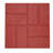 Pavé de jardin en caoutchouc double face en rouge - ensemble de 6
