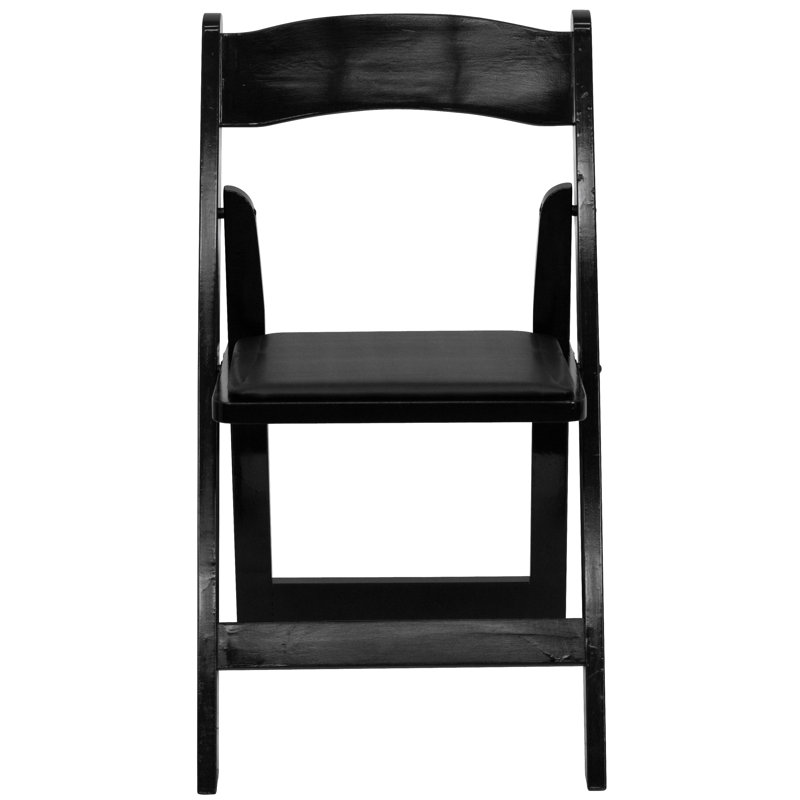 Chaise pliante en bois Thornfeldt, Noir / Noir, Ensemble de 24 pièces