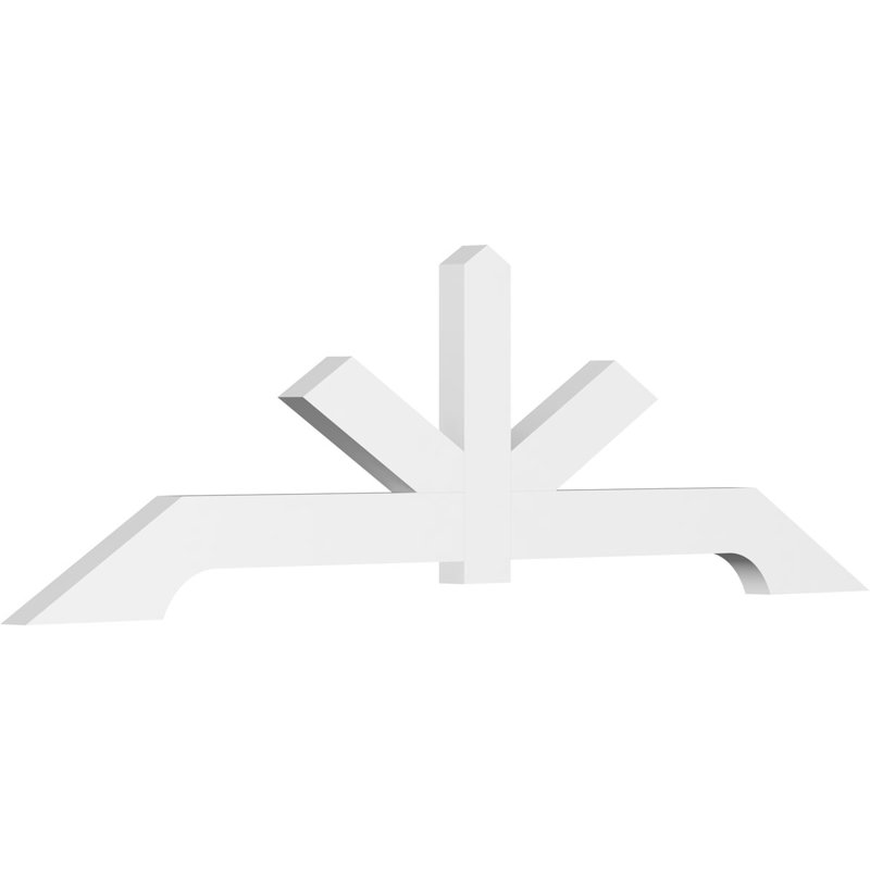 Support de pignon en PVC de qualité architecturale Vanguard, H 21 po x l 72 po (pas 7/12), P 2 po x F 4 po