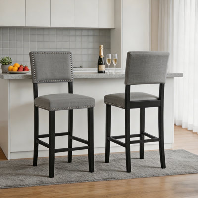 Ennu Solid Wood Counter Stool