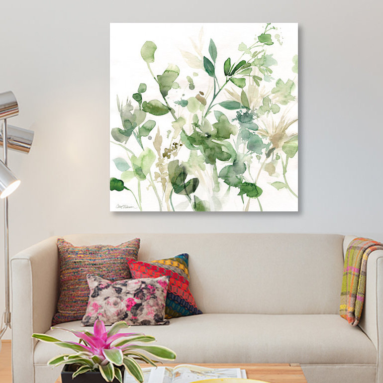 «Sage Garden I» par Carol Robinson - impression sur toile tendue sur châssis, H 37 po x l 37 po x P 1,5 po, Toile tendue