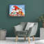 Gnome avec des amis d'hiver - Sans cadre sur toile-1485043287
