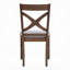 Ensemble de 2 chaises de salle à manger avec coussins de siège rembourrés et à dossier croisé de style contemporain et moderne