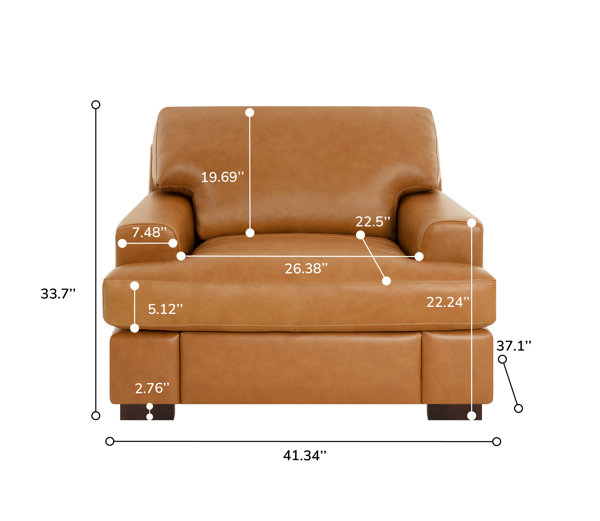 Latitude Run® Daryon Leather Club Accent Chair - Luxurious Comfort