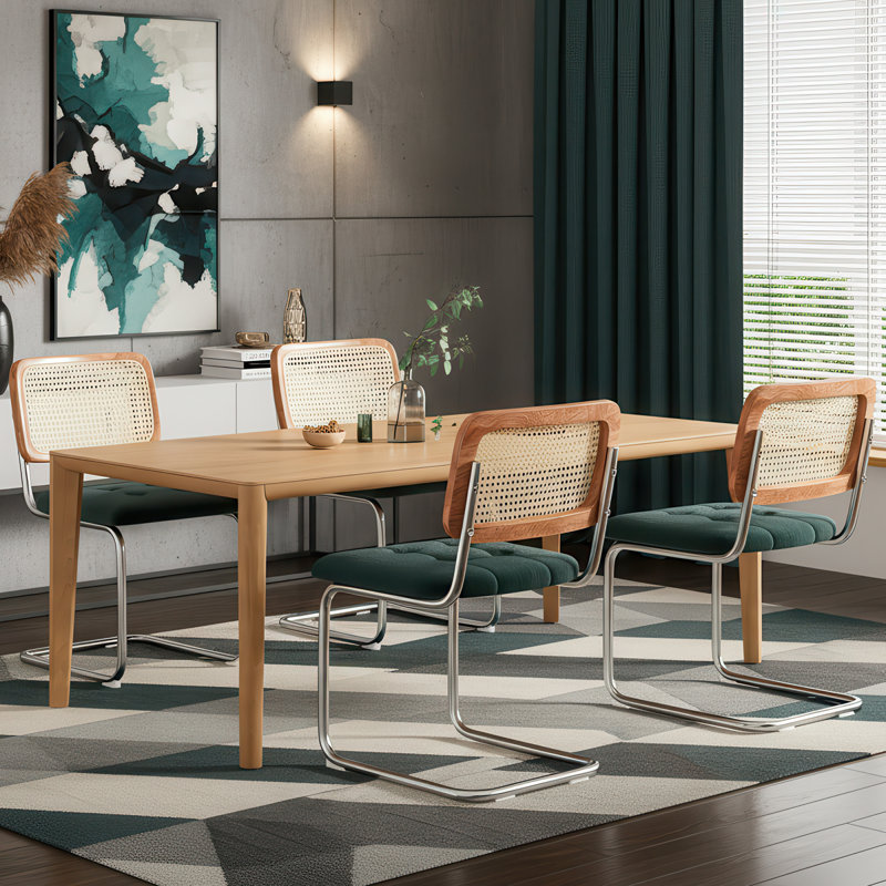 Chaises de salle à manger robustes et modernes, conception en velours métallique, cuisine élégante